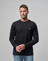Gant tshirt Pique גאנט חולצת שרוול ארוך פיקה בצבע שחור